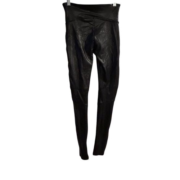 Spanx Women's Faux Leather Moto Leggings Black Size S Casual Jegging - Picture 5 of 9